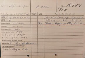 Hér sést að fyrsta númer er R4268 og fyrsti eigandi.