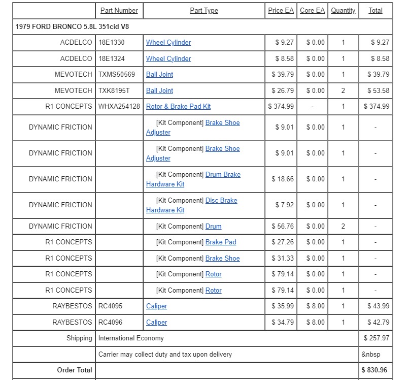 RockAuto Order